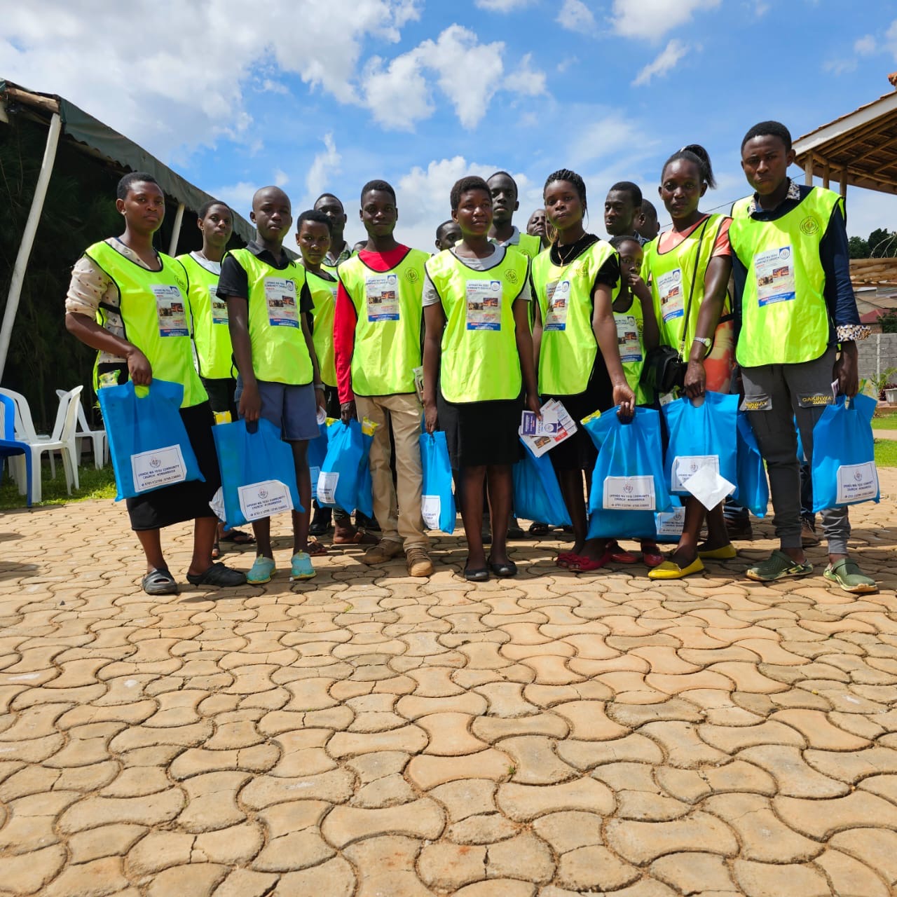 Youth outreach team with care packages